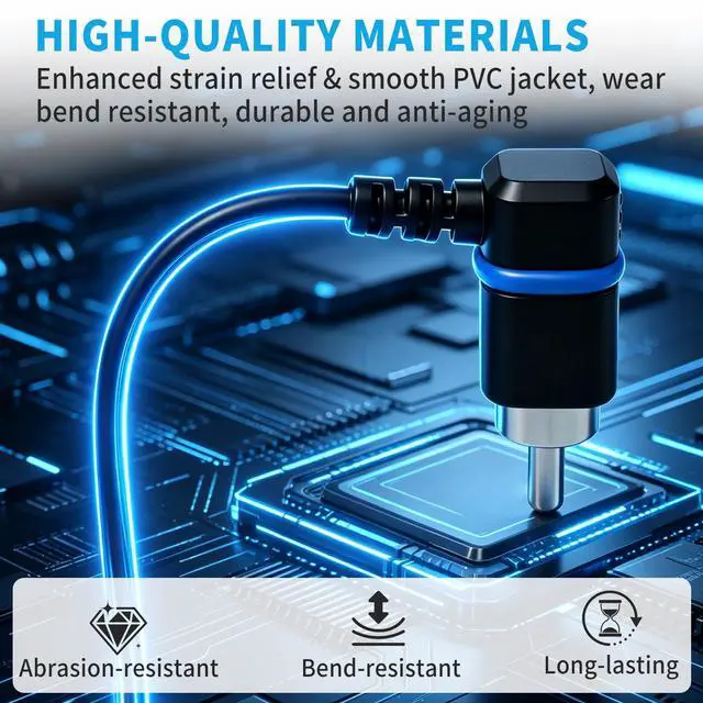 Alt view image 7 of 7 - 26.2Ft Satellite Speaker Cables Compatible with Vizio V51 M51 SB3651 SB36514 SB4051 SB4251 Surround Satellite Speaker Replacement Extension Cord (Blue)