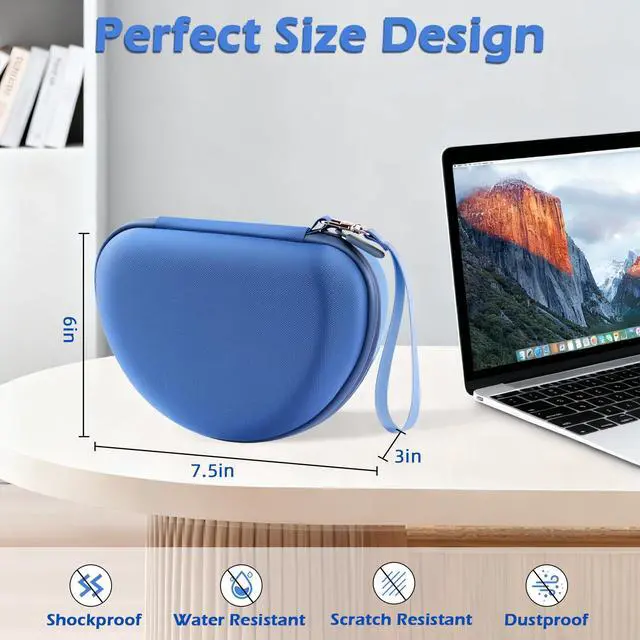 Alt view image 2 of 5 - Hard Headphone Case for Beats Studio Pro/Solo 4/Studio 3/Solo 3/Solo 2 Wireless Noise Cancelling Headphones, Over Ear Headphone Carrying Travel Case with Mesh Pocket for Storage Accessories