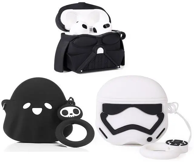 Main image of (3Pack) Case for AirPods 3rd Generation(2022), Silicone Case Protective Cover with Cute Cartoon Skin Design for AirPods 3 Earbuds, with Keychain