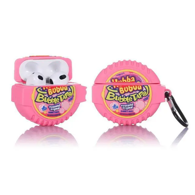 Alt view image 3 of 5 - (3Pack) Case for Airpods 3rd Generation(2022), Silicone Airpods 3 Case Protective Cover with Cute Funny Skin Design, with Keychain (G+BUBB+Tak)