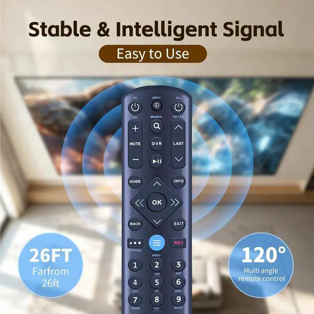 Alt view image 3 of 6 - Backlight URC1160 Replacement Remote Control for Spectrum/Charter Cable Set-Top Boxes, TVs & Audio Devices, for SR-002-U SR-002-R MG3-R31160B TX4RD27A