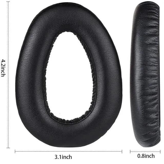 Alt view image 3 of 5 - Replacement Ear Pads Cushions for Sennheiser PXC 550 PXC 550-II Wireless MB 660 PXC480 Series Headphones Earpads, Headset Leather Ear Cups Repair Parts (Black Cushions for Sennheiser PXC 550)