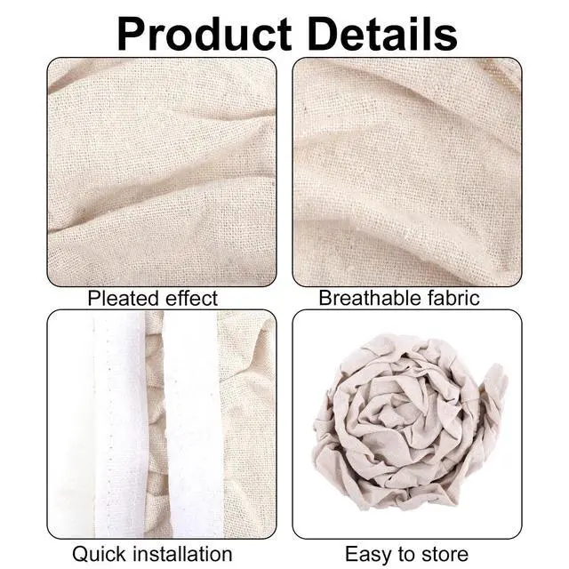 Alt view image 4 of 7 - Fabric Cord Cover, 120x14cm/47.2x5.5in Linen Cable Sleeve for Chandelier Chain Lamp Wires TV Cords & Home Cable Management