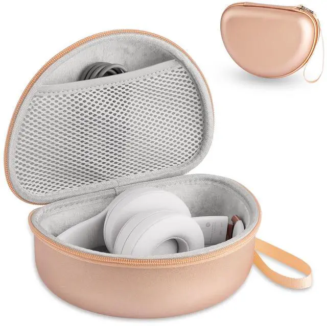 Main image of Hard Headphone Case for Beats Studio Pro/Solo 4/Studio 3/Solo 3/Solo 2 Wireless Noise Cancelling Headphones, Over Ear Headphone Carrying Travel Case with Mesh Pocket for Storage Accessories