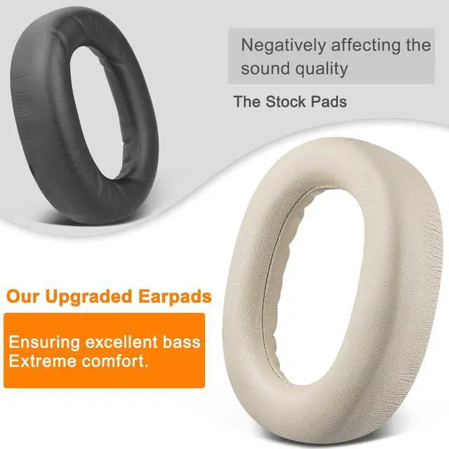 Alt view image 4 of 4 - Earpads Replacement for Jabra Evolve2 85 UC/Evolve 2 85 MS Wireless Headset (Do Not fit Elite 85H), Ear Pads Cushions with Softer Protein Leather, Noise Isolation Foam - Gold