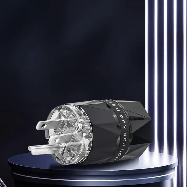 Alt view image 6 of 6 - HiFi Power Plug, Silver-Plated Pure Copper, VM503S, Non-Magnetic, 15A/125V AC Mains Plug, Audio Grade Power Plug, Set Screws, Hi-End US Power Connector for DIY Audiophile Power Cord