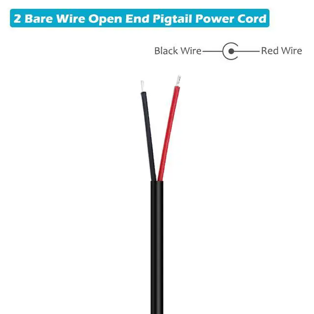 Alt view image 3 of 4 - DC Power Pigtail Cable, 10-Pack 3.5mm x 1.35mm 90 Degree Right Angle DC Barrel Male Plug Jack Connector to Bare Wire Power Supply Adapter Repair Cord for CCTV Surveillance Security Camera LED Strip