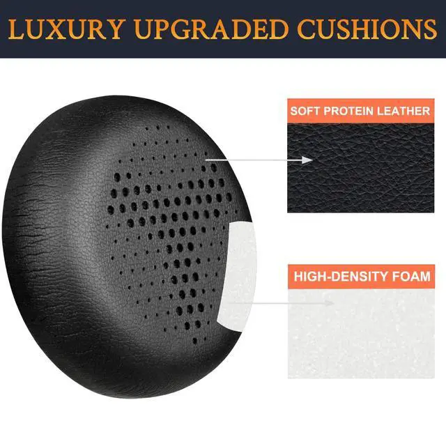 Alt view image 5 of 6 - Ear Pads for AKG Y500 On-Ear Headphones, Earpads with Soft Protein Leather - Black