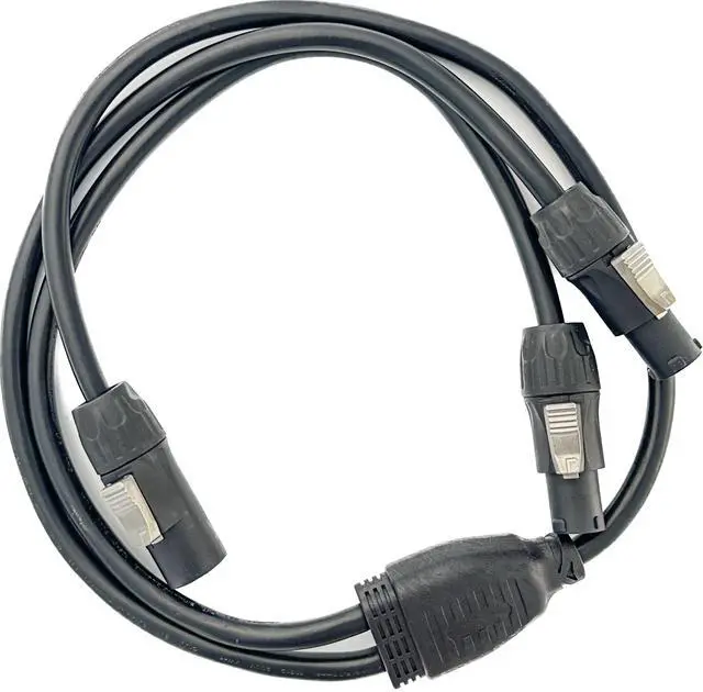 Alt view image 3 of 7 - True1 Two-Fer/Y-Split Adaptor, Male to Dual Female 3 Power Cable, 14 AWG