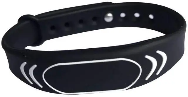 Main image of NFC Wristband Ntag213 silicone bracelet black color adjustable (pack of 5)