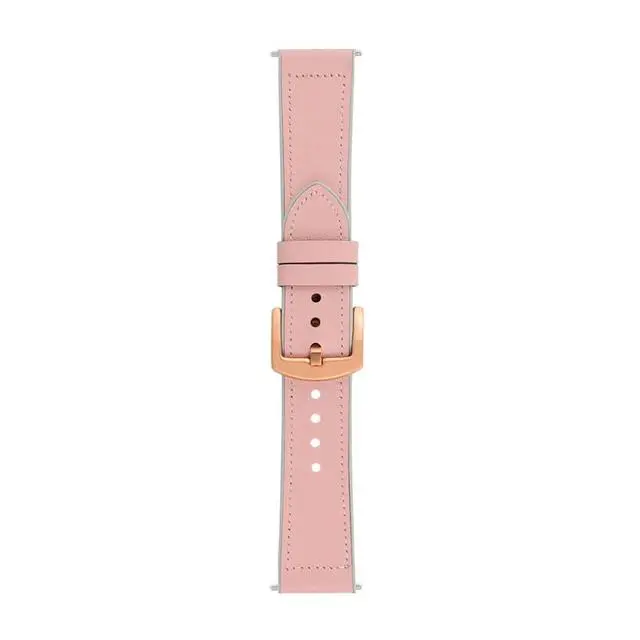 Alt view image 4 of 4 - Leather & Silicone Mixed Strap Compatible with vivosmart 5 Replacement Watch band with New Transparent Case M/L