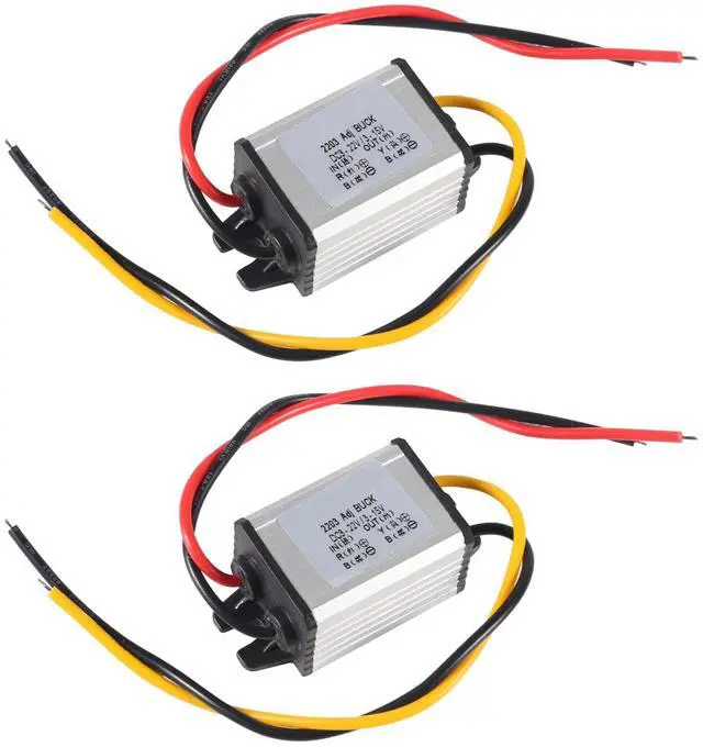 Main image of 2PCS DC Buck Converter Voltage Regulator DC 8-22V to 3-15V 5V 12V 3A Step-Down Module Waterproof Car Power Converter Compatible with Led Light Car Truck Boat