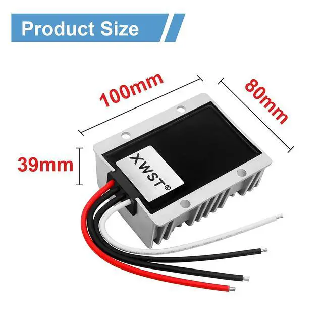 Alt view image 3 of 7 - DC 24V Step up to 48V 15A 720W Converter Voltage Converter, 48Volt Regulator Waterproof DC/DC Boost Transformer Power Supply(24V to 48V 15A)