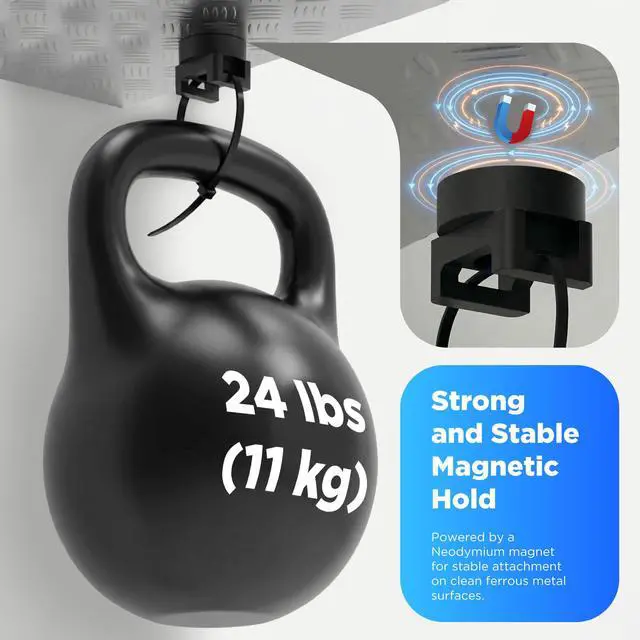 Alt view image 2 of 7 - Magnetic Zip Tie Mount Wire Holder - 24 Magnetic Holders | 24 Cable Ties & Magnet Clips for Multipurpose Cable Management - Black Zip Tie Mounts for Home, Office & Electrical Wiring