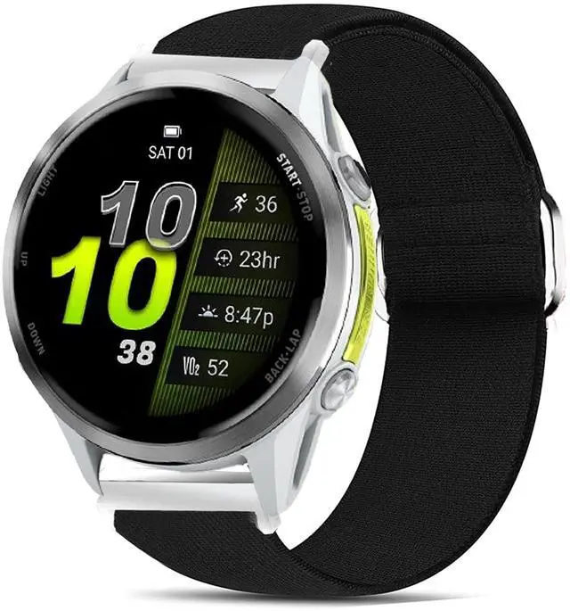 Main image of Compatible with Garmin Forerunner 970 bands, Quick Release Stretch Elastics Nylon Adjustable Replacement Strap Accessories for Men & Women Compatible with Garmin Forerunner 970