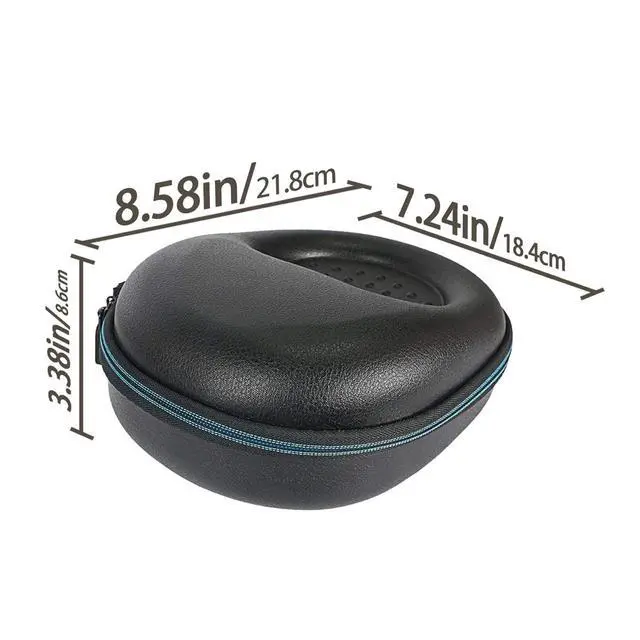Alt view image 5 of 7 - Hard Travel Case for Full Size Headphone | Compatible with Most Headphone, Shockproof, Impact-resistant, Protective Storage Box, Smooth Zipper
