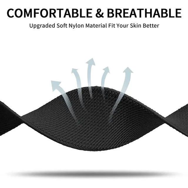 Alt view image 6 of 6 - Compatible with Garmin Forerunner 970 bands, Quick Release Stretch Elastics Nylon Adjustable Replacement Strap Accessories for Men & Women Compatible with Garmin Forerunner 970