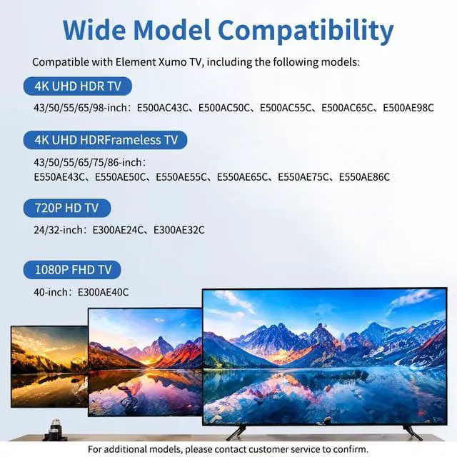 Alt view image 3 of 6 - Voice Remote Control Replacement for Element Xumo TV/Stream Box E500AC65C E500AC43C E500AC55C E500AC50C, with Voice Function for Element 65 4K UHD HDR Xumo TV