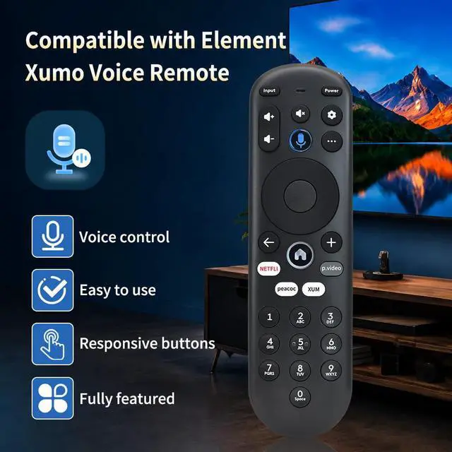 Alt view image 4 of 6 - Voice Remote Control Replacement for Element Xumo TV/Stream Box E500AC65C E500AC43C E500AC55C E500AC50C, with Voice Function for Element 65 4K UHD HDR Xumo TV