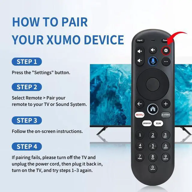Alt view image 6 of 6 - Voice Remote Control Replacement for Element Xumo TV/Stream Box E500AC65C E500AC43C E500AC55C E500AC50C, with Voice Function for Element 65 4K UHD HDR Xumo TV