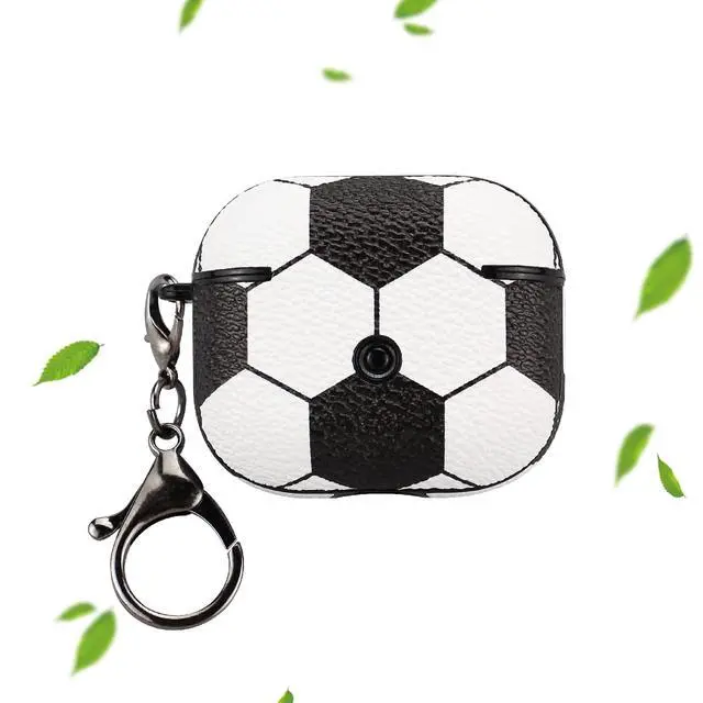 Alt view image 5 of 5 - for AirPods 3 Case, Full Protective Durable Soccer Case Cover for Apple AirPods 3,with Keychain Front Led Visiblenot pro 3