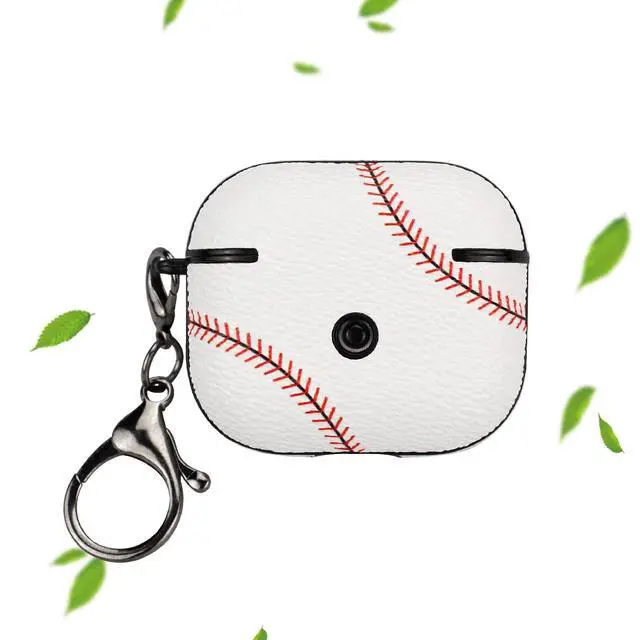 Alt view image 5 of 5 - for AirPods 3 Case, Full Protective Durable Baseball Case for Apple AirPods 3 Charging,Case Cover with Keychainnot pro 3