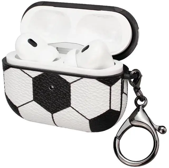 Main image of Case for AirPods pro 2, Full Protective Durable Soccer Case for Apple AirPods pro 2 Charging,Case Cover with Keychain