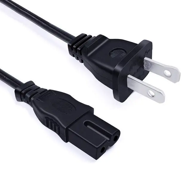 Alt view image 5 of 5 - 8ft Polarized Power Cord Replacement for Vizio E500I-A1 TV 2 Prong AC Cable | Replacement for Vizio E390I-B1E E40X-C2 E420-A0 E420I-A0 E420i-A1 E470i-A0 E50-C1 E550I-A0 E550I-B2 E55-C1 E55-C2