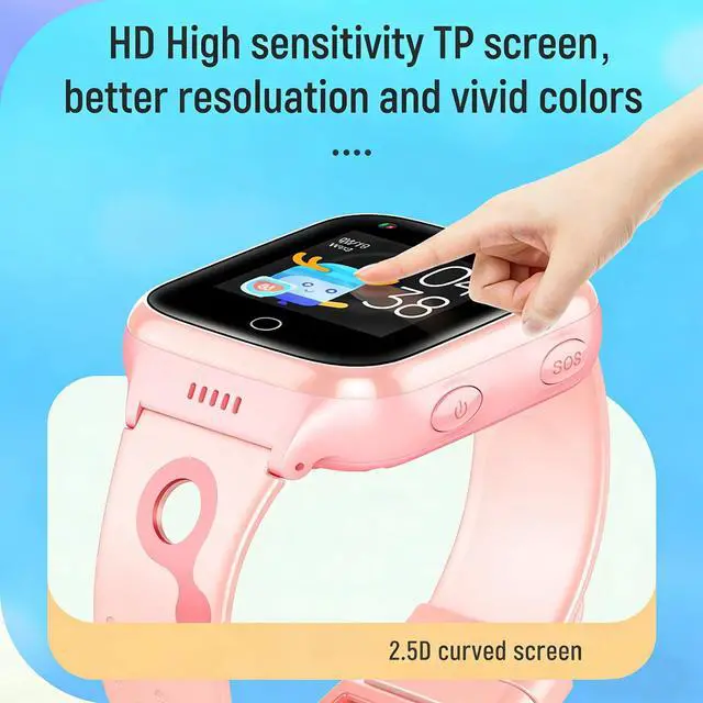 Alt view image 5 of 7 - Kids GPS Smart Watch 4G Calling Whatsapp Line Facebook Worldwide Tracker Real-time Tracking Phone Video Voice Message Chat SOS Alarm Geo-Fence Pedometer Anti-Lost for 3-15 Boys Girls (Blue)