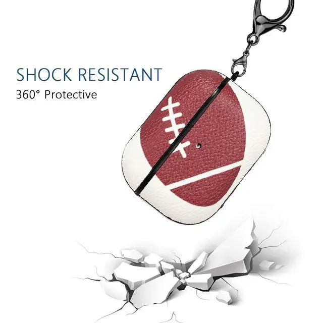 Alt view image 3 of 6 - Case for AirPods pro 2, Full Protective Durable Football Case for Apple AirPods pro 2 Charging,Case Cover with Keychain