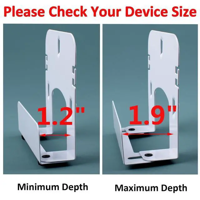Alt view image 2 of 6 - Gmailmall Cable Box Mount Modem Adjustable Wall Mount for Most Narrow Media Players Compatible with Roku, Router, Fire TV, M4 Mac mini, Beelink, Cable Box, and Other Streaming Media Players