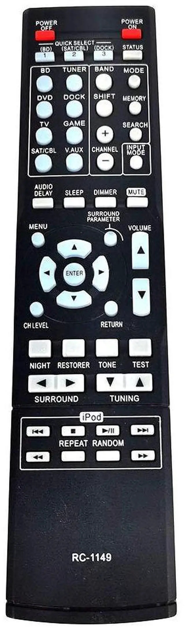 Main image of New RC-1149 Remote Control for Denon AV Receiver AVR-390 AVR-391 AVR-1311 AVR-1312