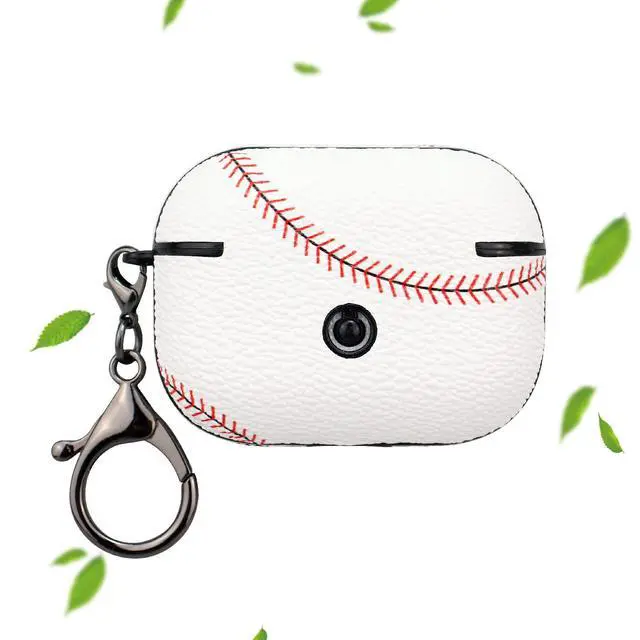Alt view image 6 of 6 - Case for AirPods pro 2, Full Protective Durable Baseball Case for Apple AirPods pro 2 Charging,Case Cover with Keychain