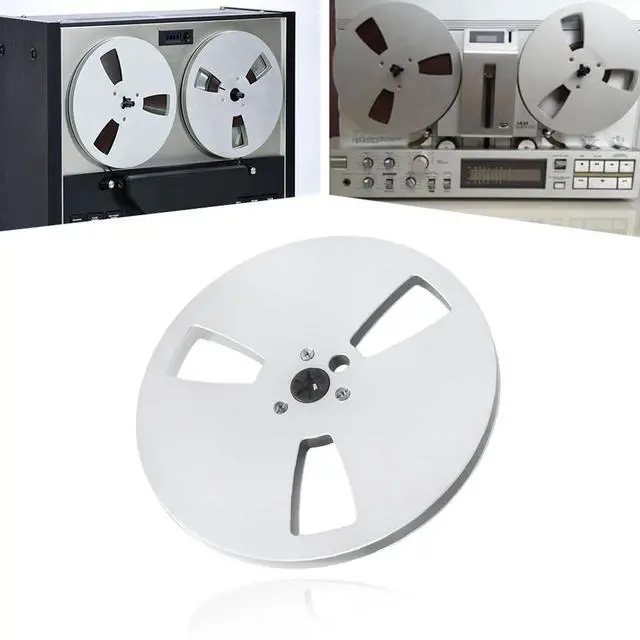 Alt view image 4 of 7 - 1/4 7 Inch Nab Aluminum Metal Reel, Aluminum Alloy Universal Empty Take Up Reel to Reel, Small Hub for TEAC/ReVox Studer, 3 hold