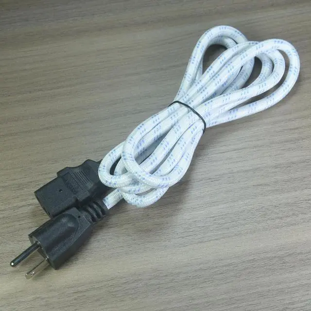 Alt view image 5 of 5 - Power Cord 3 Prong AC Cable 6FT/1.8m Nylon Braided | 10A 18AWG, Universal Replacement 3 Pin, For Computer, Monitor, Printer, PC, TV, Projector, Power Supply Cable
