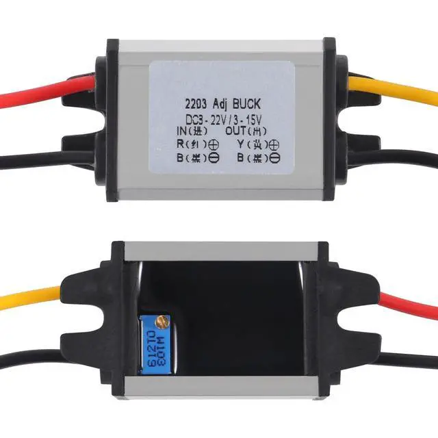 Alt view image 2 of 7 - 2PCS DC Buck Converter Voltage Regulator DC 8-22V to 3-15V 5V 12V 3A Step-Down Module Waterproof Car Power Converter Compatible with Led Light Car Truck Boat