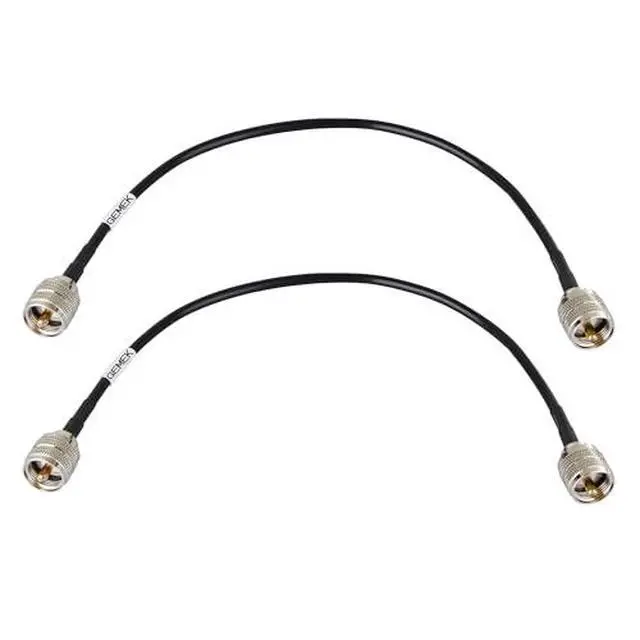 Alt view image 6 of 6 - 1ft UHF CB Coax Cable - 2PCS, KMR195 PL259 Male to Male Coaxial Cable Low Loss UHF Cable CB Coax Cable for HAM Radio, VHF Radio, SWR Meter, Antenna Analyzer