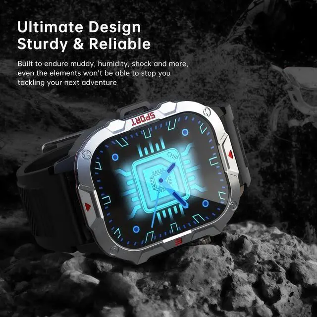 Alt view image 4 of 7 - smart Watches for Men Women, 2.1" HD Touchsreen, Bluetooth Calling, 5 ATM Water-Resistance, 130+ Sports Modes, Health, Fitness & Sleep Tracker, Timer, Pedometer, Fitness Watch for Android/iOS