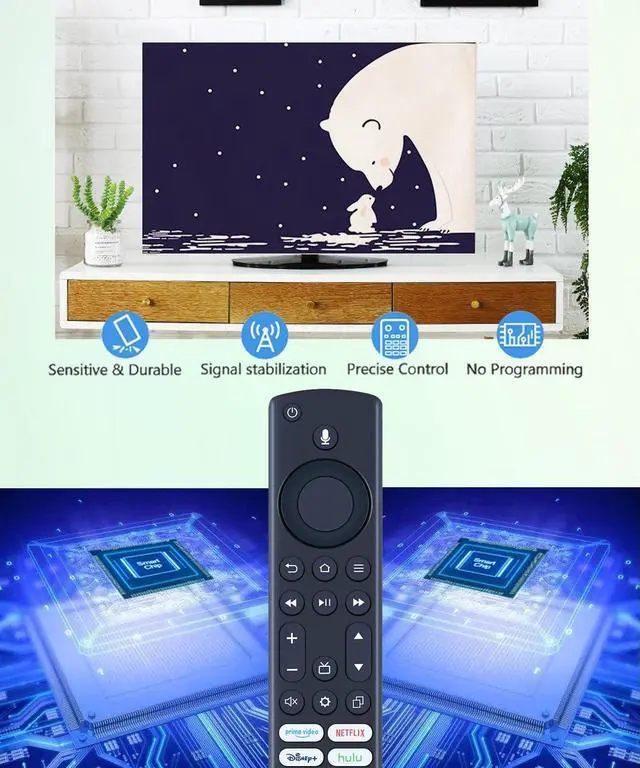 Alt view image 4 of 6 - Voice Remote Control for Toshiba TV 32LF221U21 43LF421U21 43LF711U20 50LED2160P 55LF711U20 55LF621U21 65LF711U20 TF-50A810U19 43C350KU 65C350KU 43LF421C19 49LF421C19 55LF621C21 Replacement