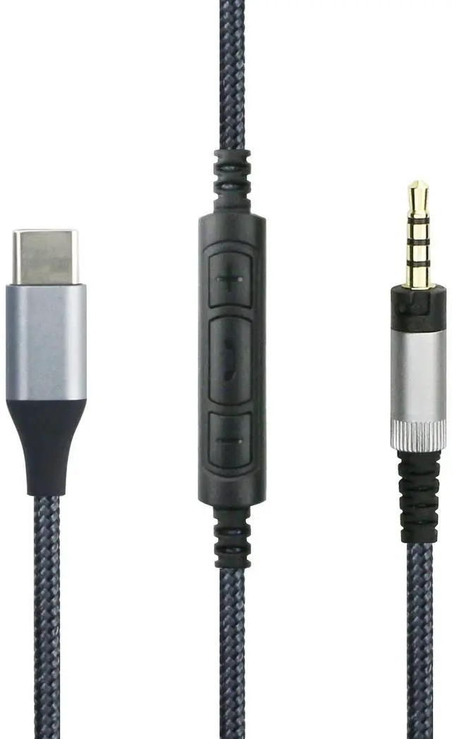 Main image of USB C Audio Cable Compatible with Sennheiser HD400S HD4.40 HD4.40BT HD4.50 HD4.50BTNC Headphone, Remote Volume Mic Compatible with iPhone 17/ Air /16/15/iPad