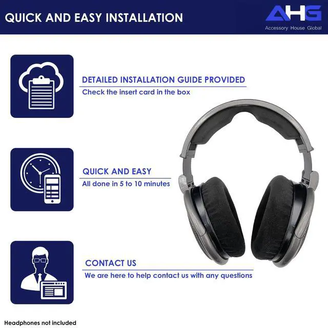 Alt view image 7 of 7 - AHG Replacement HD 650 / HD 600 Ear Pads Headphone Cushions Compatible with Sennheiser HD650 HD660S HD660S2 HD600 Massdrop X HD6XX HD58X Jubilee HD580 HD565 Jubilee. Premium Velour/High-Density Foam