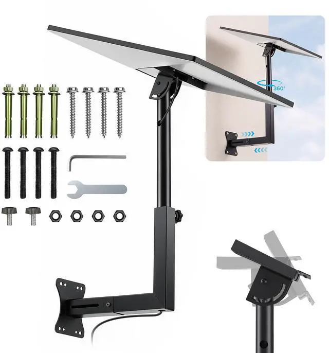 Main image of Starlink Mount for Standard 4/4X/Gen 3 Adjustable Starlink Wall Mount | Wall Mount Gen 3/V3 with Telescoping Arm, Rustproof, Weatherproof for Concrete/Wood Walls, Starlink Wall Mounts for Dishes