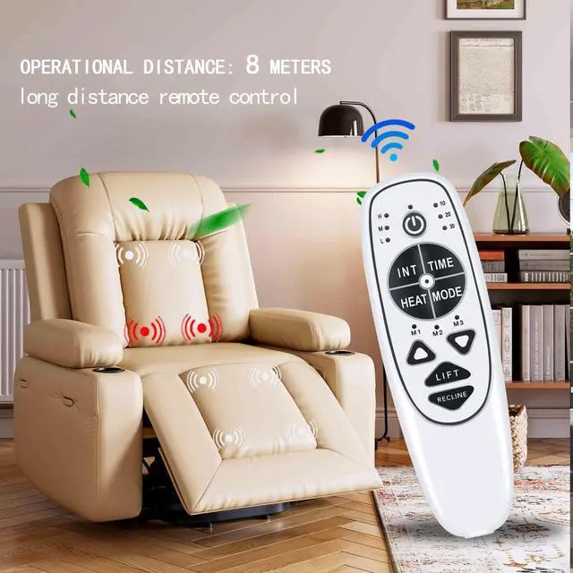 Alt view image 3 of 5 - 5 Pin Female Plug 9 Button DN-34A Replacement Remote Control with Vibration Massage & Heat fit for Lift Recliner Chair
