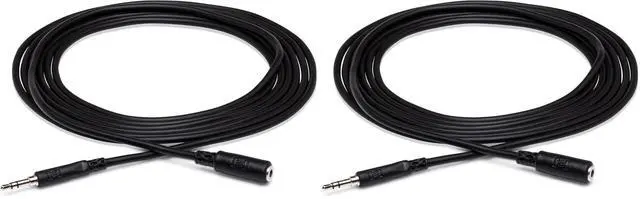 Main image of MHE-105 3.5 mm TRS to 3.5 mm TRS Headphone Extension Cable, 5 Feet (Pack of 2)