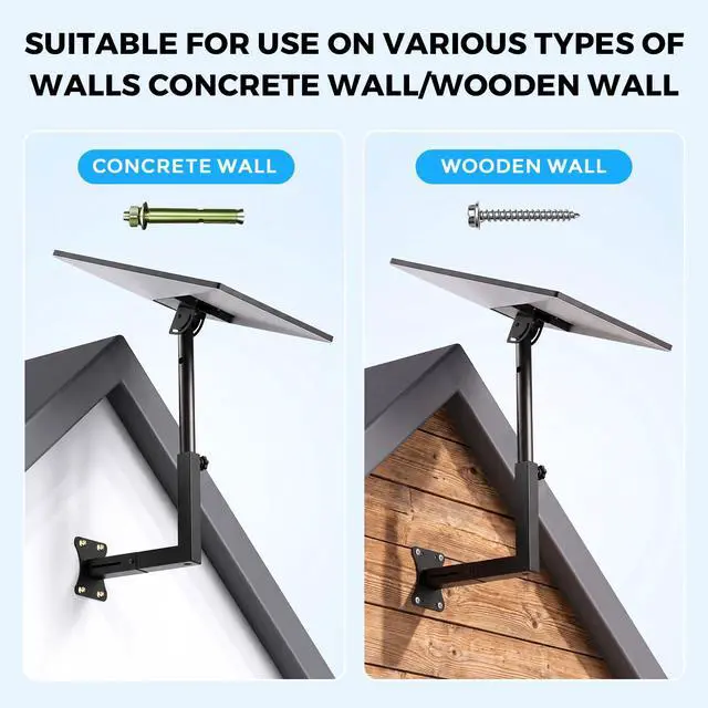 Alt view image 4 of 7 - Starlink Mount for Standard 4/4X/Gen 3 Adjustable Starlink Wall Mount | Wall Mount Gen 3/V3 with Telescoping Arm, Rustproof, Weatherproof for Concrete/Wood Walls, Starlink Wall Mounts for Dishes