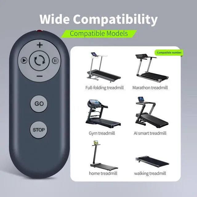 Alt view image 2 of 7 - Replacement Remote for UMAY 512/512N/A512 P1 Walking Pad Treadmill | Easy pairing,Responsive control