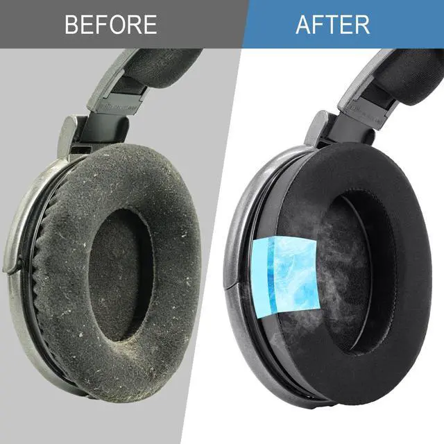 Alt view image 6 of 7 - Cooling Ear Pads for Sennheiser HD650, HD660 S, HD660S2, HD600, HD6XX-Black | Also for HD58X, HD580, HD565, HD545, HD535 Headphones, Earpads Cushions with Ice Silk Fabric & High-Density Foam