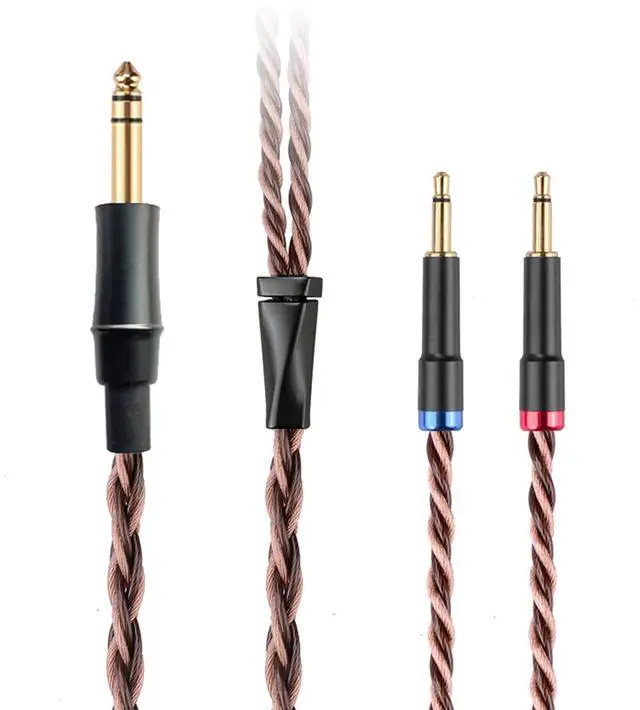 Main image of 8N OCC German Copper Cable Wire Compatible with MEZE Audio 109 Pro 105 AER Hifiman HE560 HE4XX HE-350 Sony MDR Z1R MDR Z7M2 Earbuds 6.35mm Connector 6.5ft