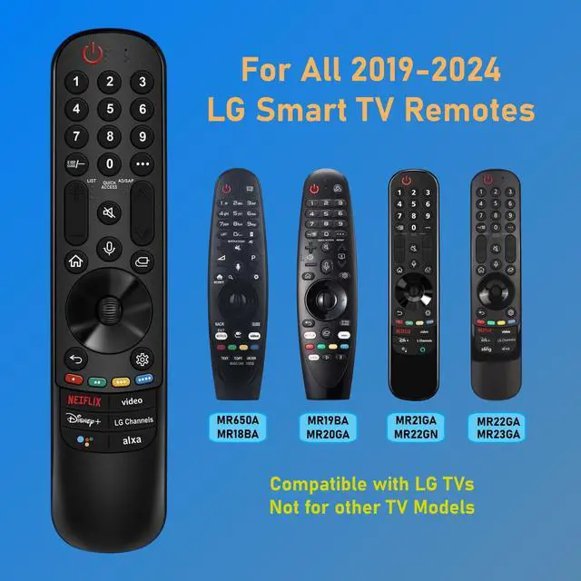 Alt view image 2 of 6 - for LG TV Remote Replacement, for All 2019-2025 LG Remote Control for Smart TVs, for LG Magic Remote MR20/21/22/23/24GA with Voice and Pointer Function