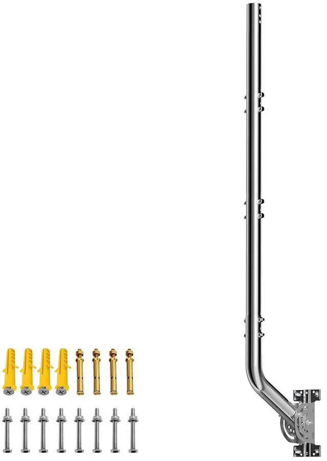 Main image of Universal Heavy Duty 430 Stainless Steel Antenna Mount & Mast J-Pole Bracket for Outdoor Antennas, Starlink, Weather Stations, WiFi Extenders, 1.38" Diameter